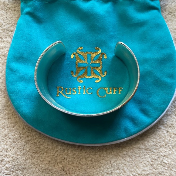 Rustic Cuff Bracelet, Inspirational Engraved, Silver Cuff - Picture 5 of 6